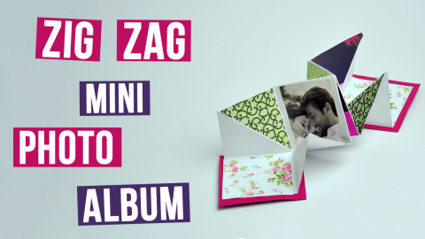  DIY Handmade Zig Zag Mini Photo Album 